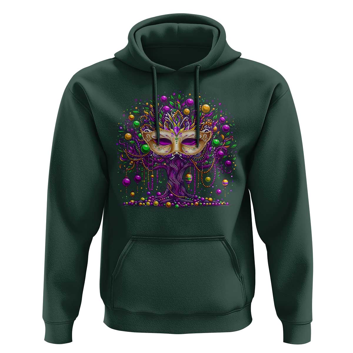 Mardi Gras Bead Tree Hoodie New Orleans Festival