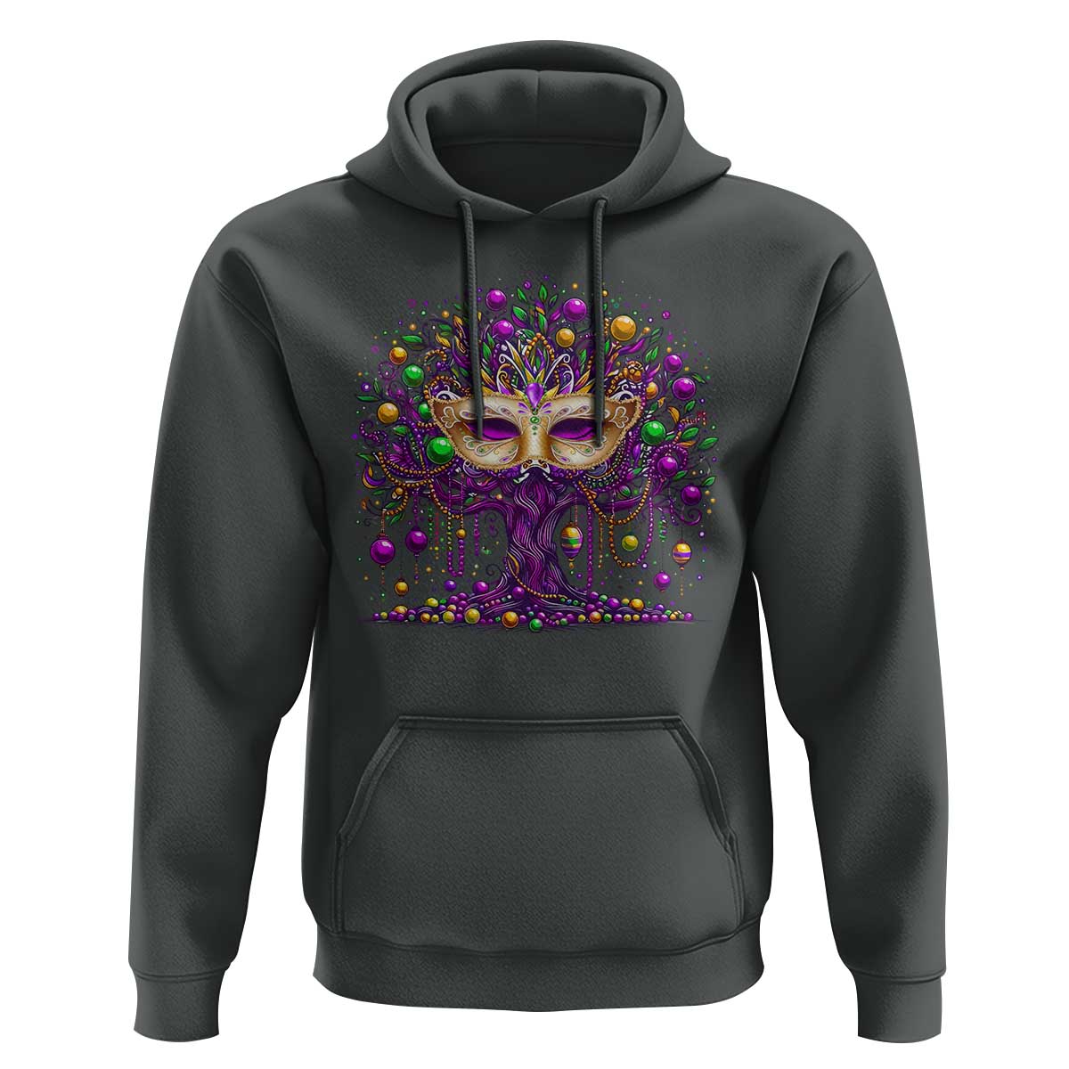 Mardi Gras Bead Tree Hoodie New Orleans Festival