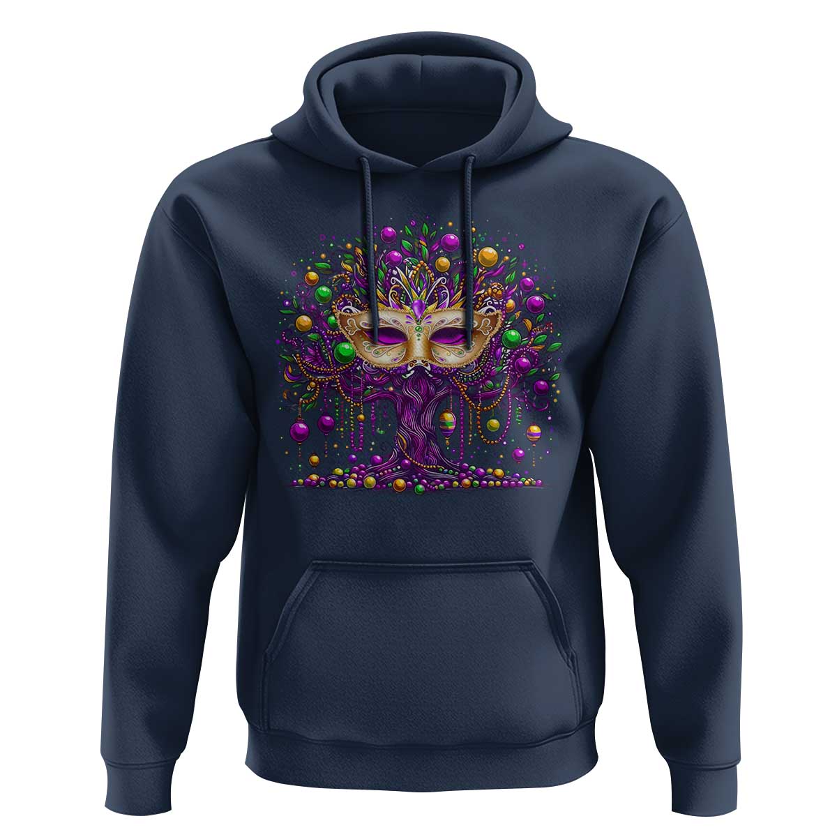 Mardi Gras Bead Tree Hoodie New Orleans Festival