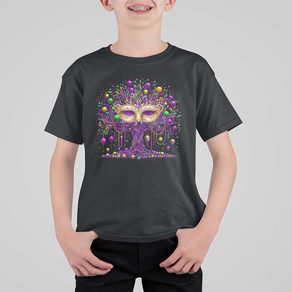 Mardi Gras Bead Tree T Shirt For Kid New Orleans Festival