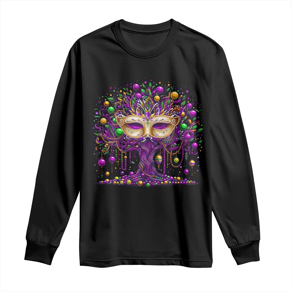 Mardi Gras Bead Tree Long Sleeve Shirt New Orleans Festival