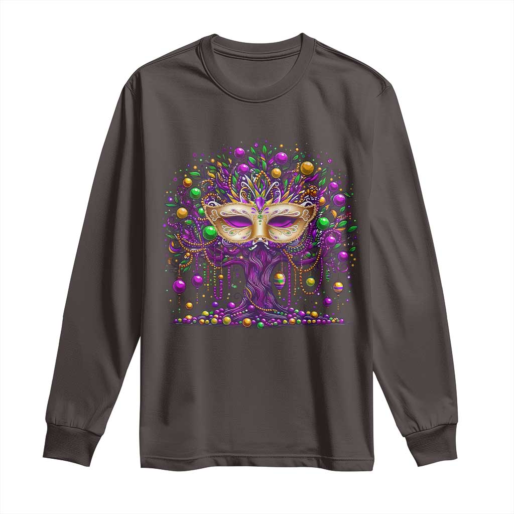 Mardi Gras Bead Tree Long Sleeve Shirt New Orleans Festival