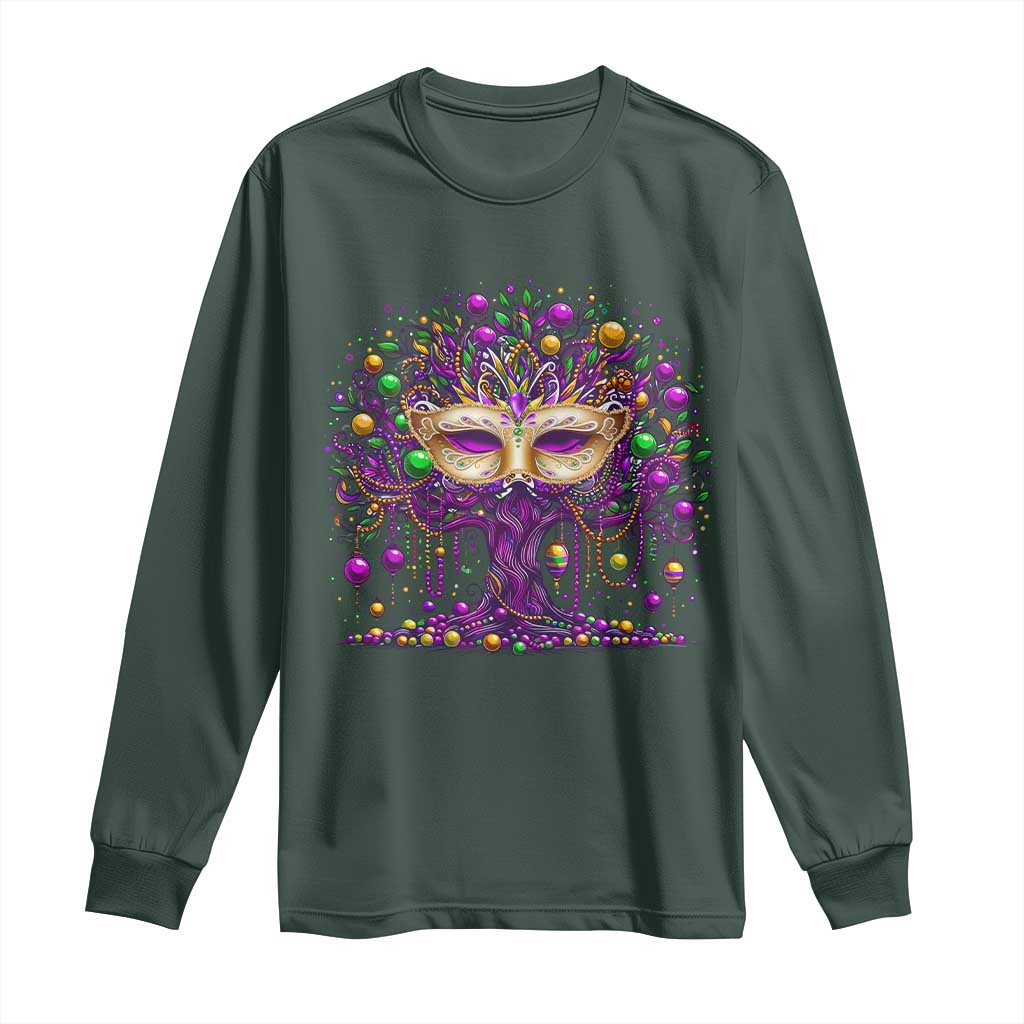 Mardi Gras Bead Tree Long Sleeve Shirt New Orleans Festival