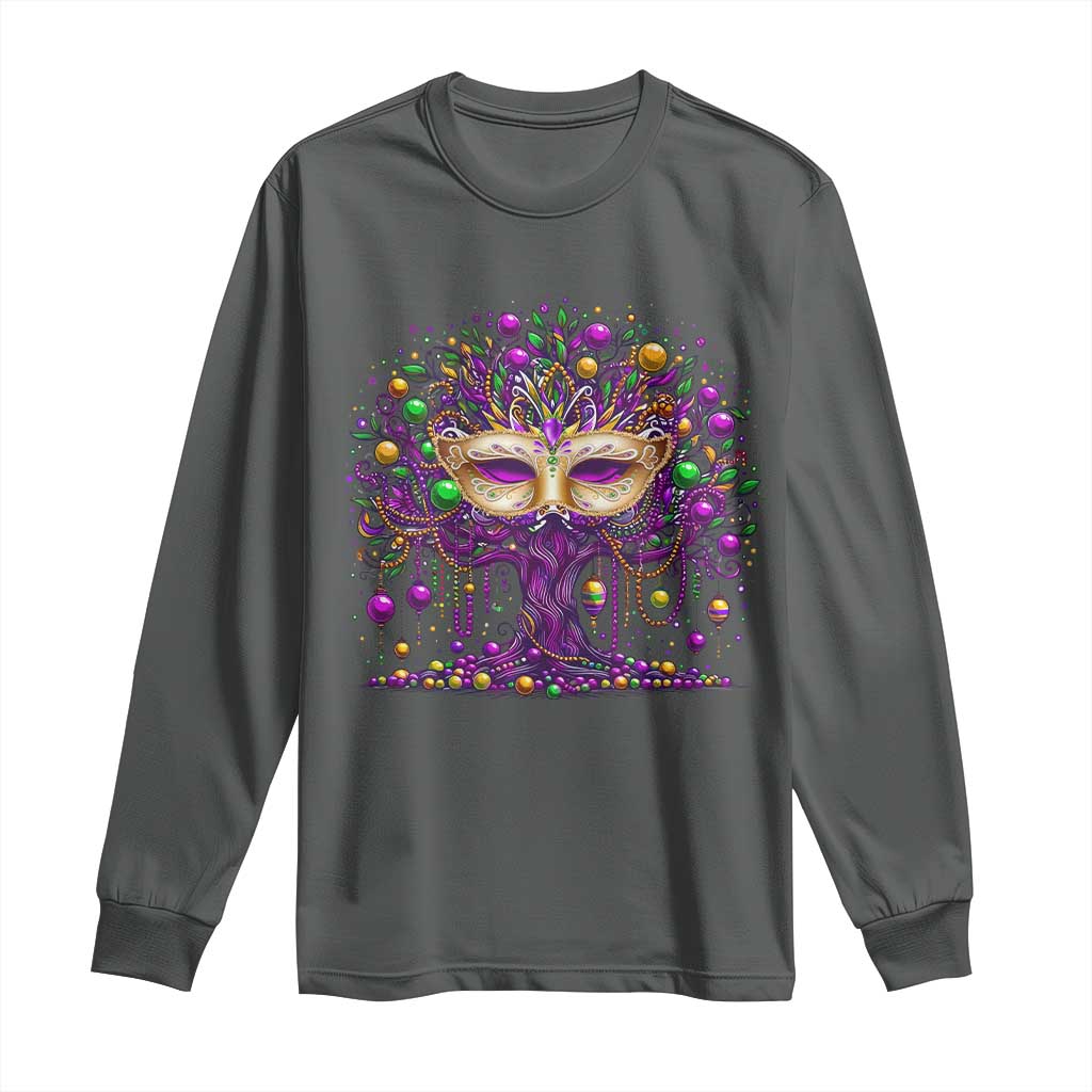 Mardi Gras Bead Tree Long Sleeve Shirt New Orleans Festival