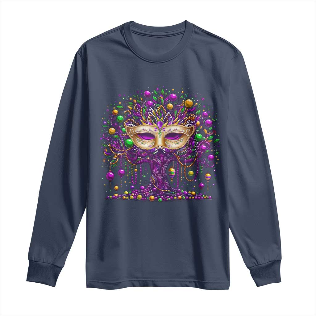 Mardi Gras Bead Tree Long Sleeve Shirt New Orleans Festival