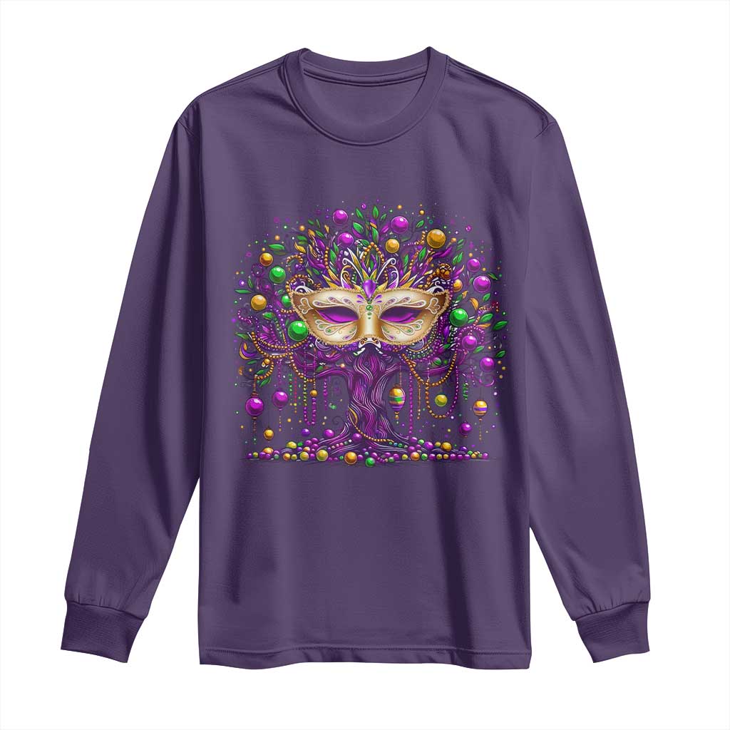 Mardi Gras Bead Tree Long Sleeve Shirt New Orleans Festival