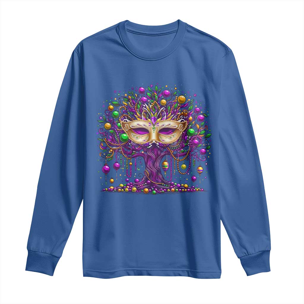 Mardi Gras Bead Tree Long Sleeve Shirt New Orleans Festival