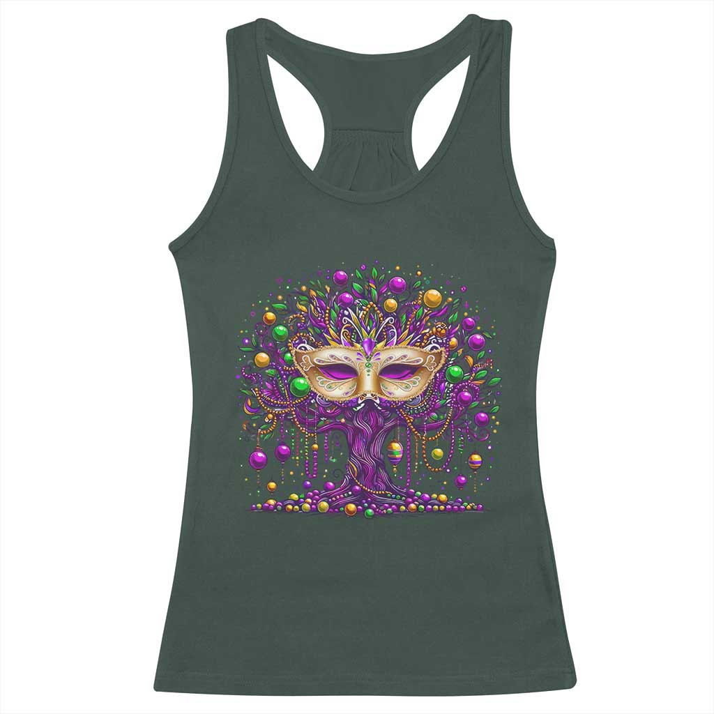 Mardi Gras Bead Tree Racerback Tank Top New Orleans Festival