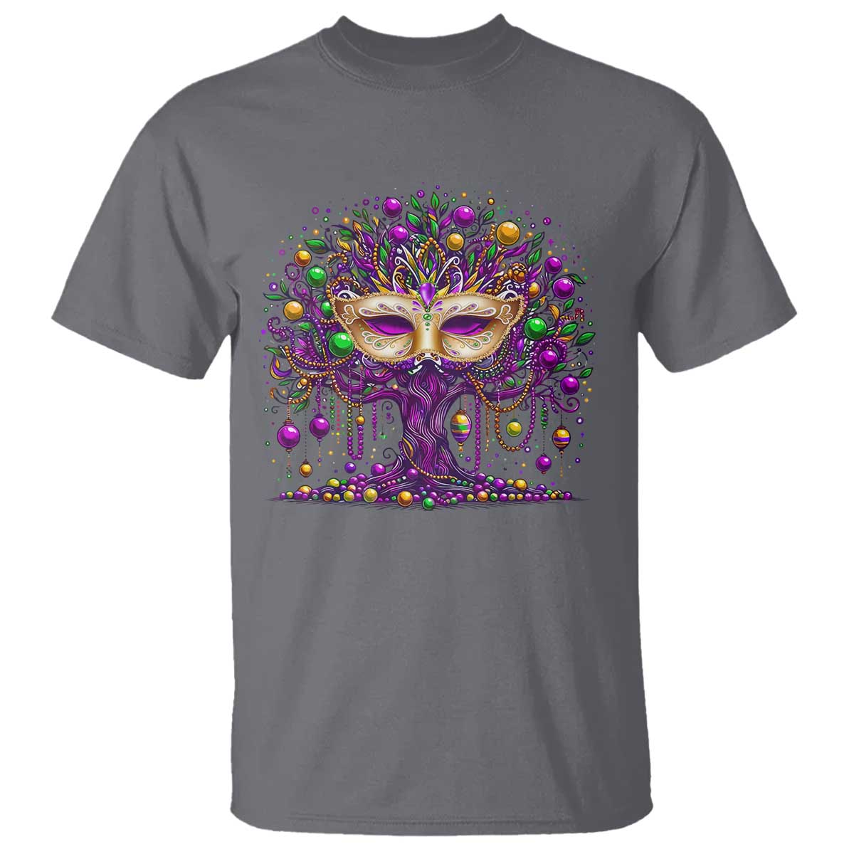 Mardi Gras Bead Tree T Shirt New Orleans Festival