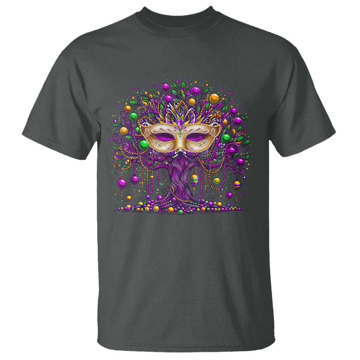Mardi Gras Bead Tree T Shirt New Orleans Festival