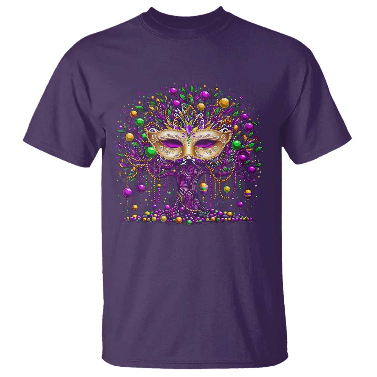 Mardi Gras Bead Tree T Shirt New Orleans Festival