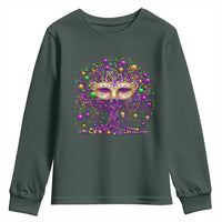 Mardi Gras Bead Tree Youth Sweatshirt New Orleans Festival