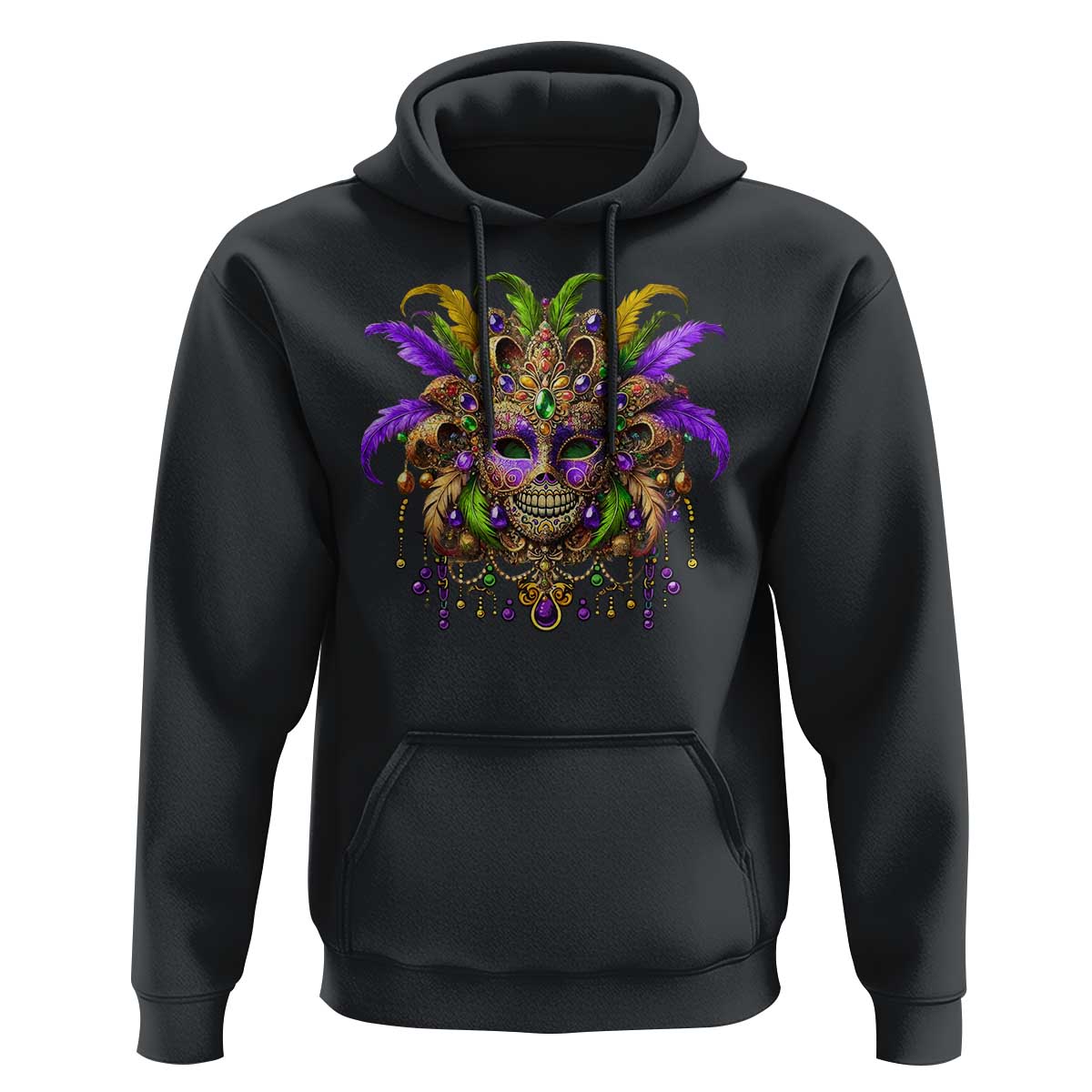 Mardi Gras Costume Sugar Skull Hoodie Carnival New Orleans Trip