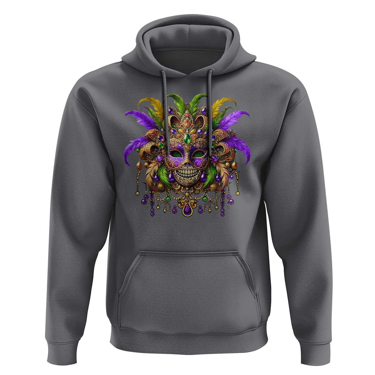Mardi Gras Costume Sugar Skull Hoodie Carnival New Orleans Trip