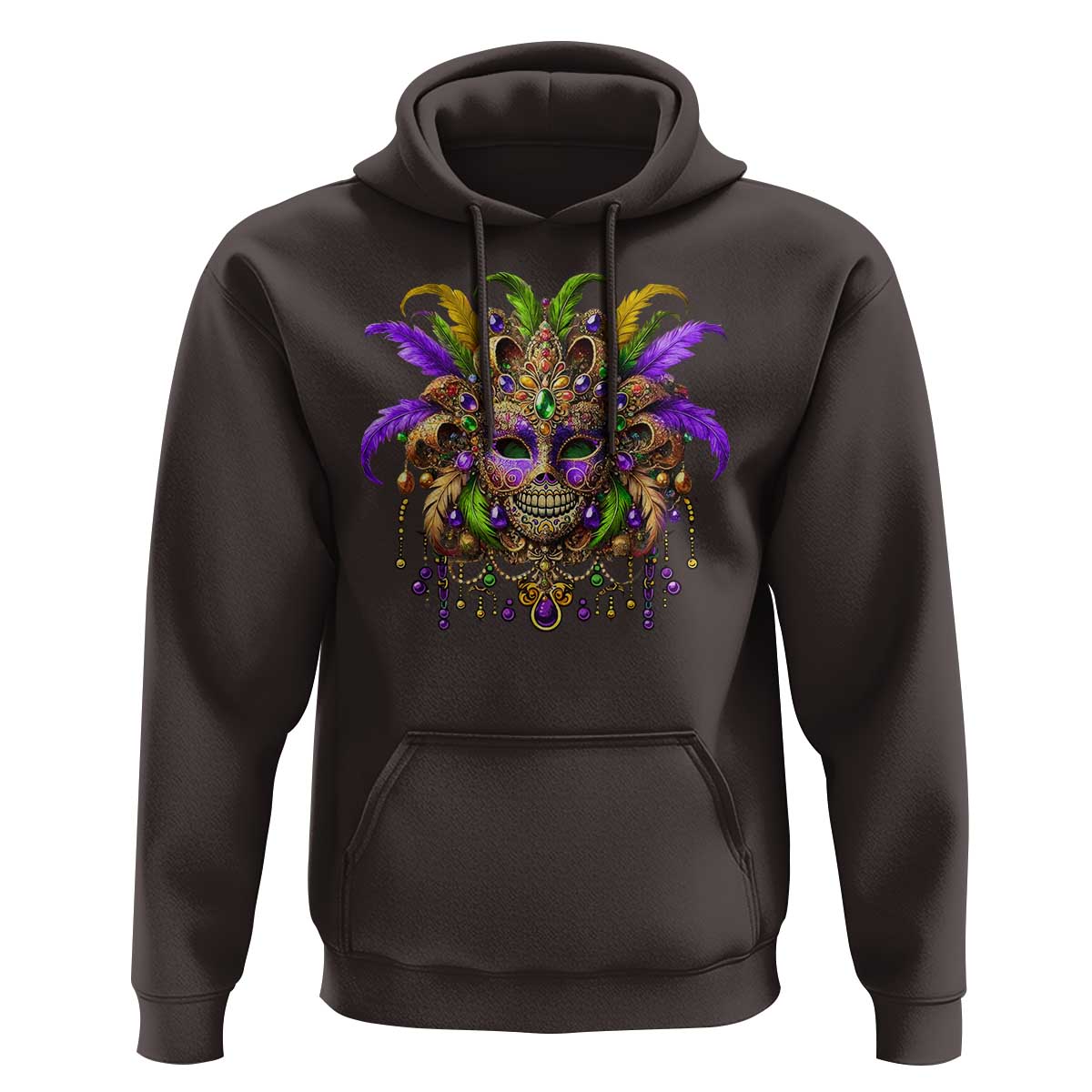 Mardi Gras Costume Sugar Skull Hoodie Carnival New Orleans Trip
