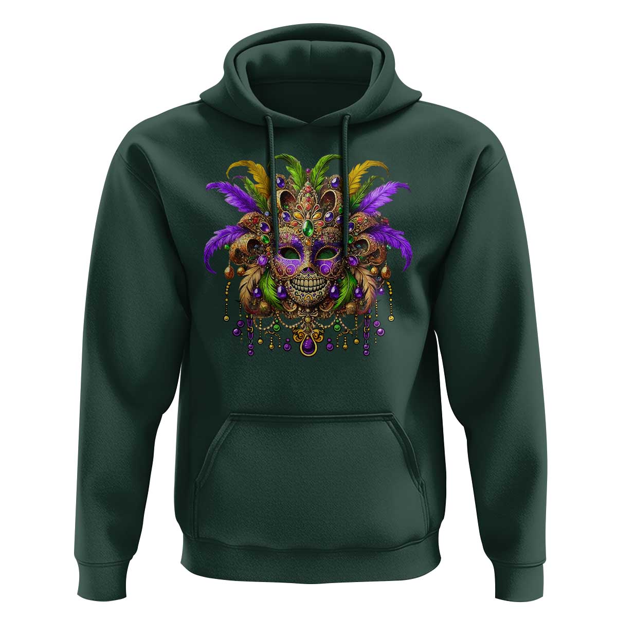 Mardi Gras Costume Sugar Skull Hoodie Carnival New Orleans Trip