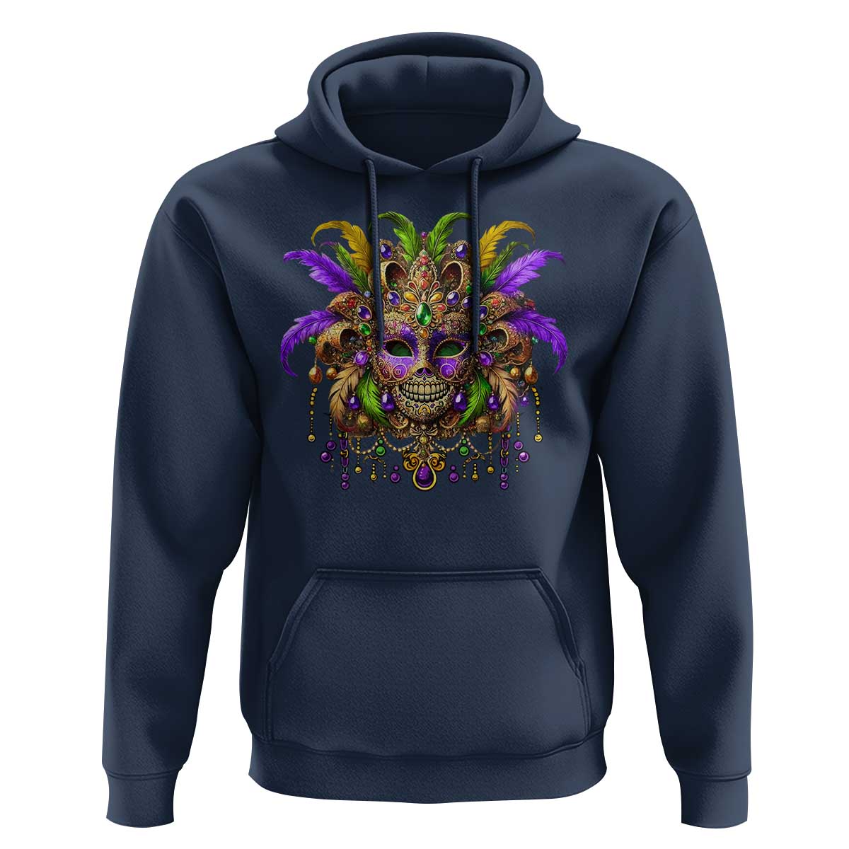 Mardi Gras Costume Sugar Skull Hoodie Carnival New Orleans Trip