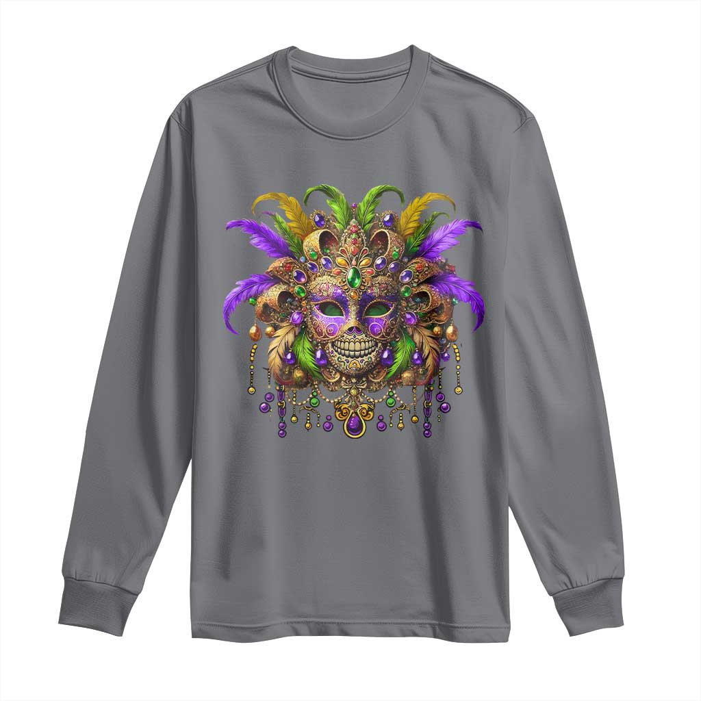 Mardi Gras Costume Sugar Skull Long Sleeve Shirt Carnival New Orleans Trip