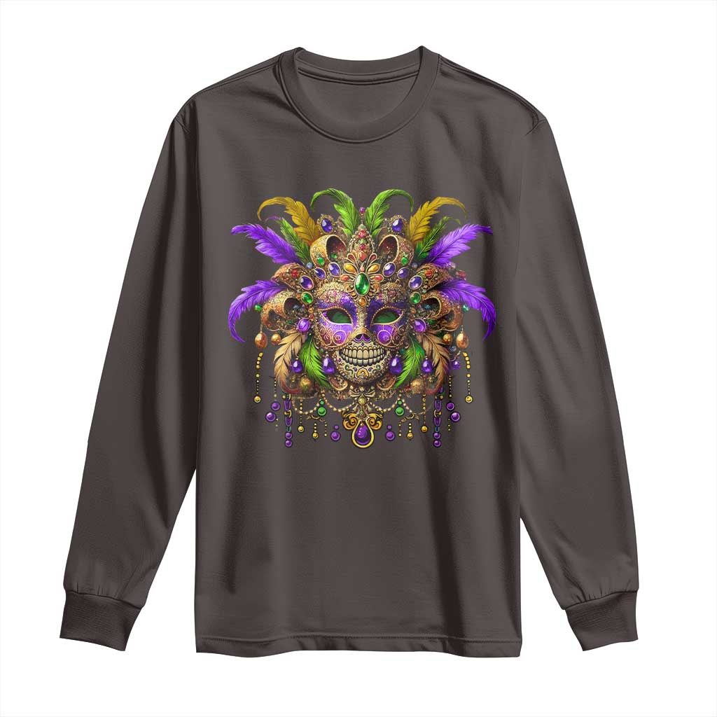 Mardi Gras Costume Sugar Skull Long Sleeve Shirt Carnival New Orleans Trip