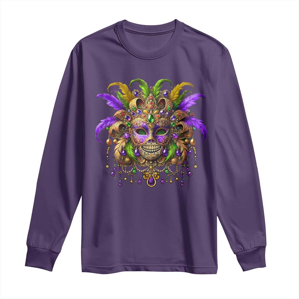 Mardi Gras Costume Sugar Skull Long Sleeve Shirt Carnival New Orleans Trip