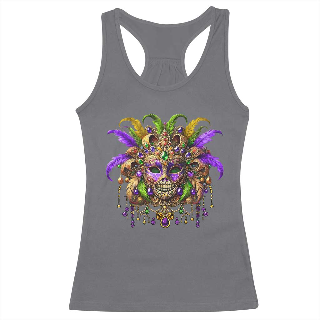 Mardi Gras Costume Sugar Skull Racerback Tank Top Carnival New Orleans Trip