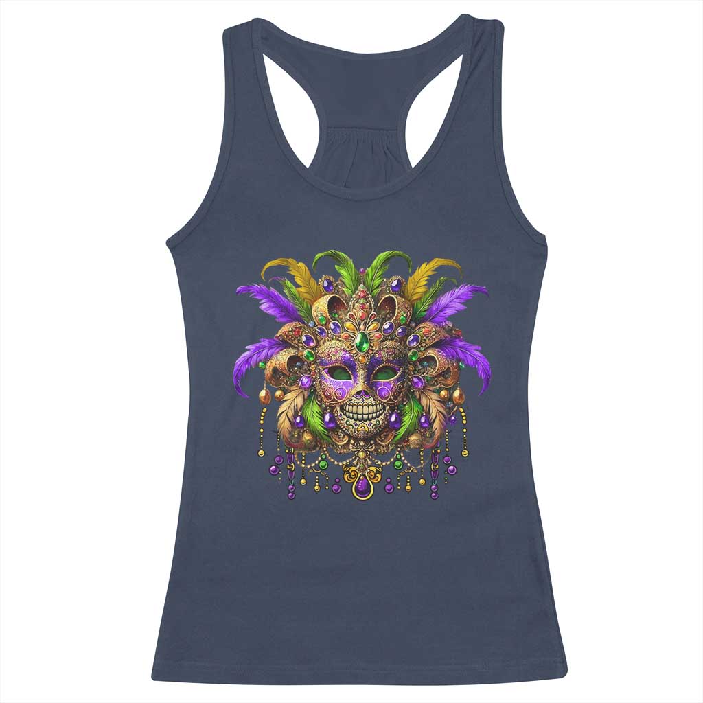 Mardi Gras Costume Sugar Skull Racerback Tank Top Carnival New Orleans Trip