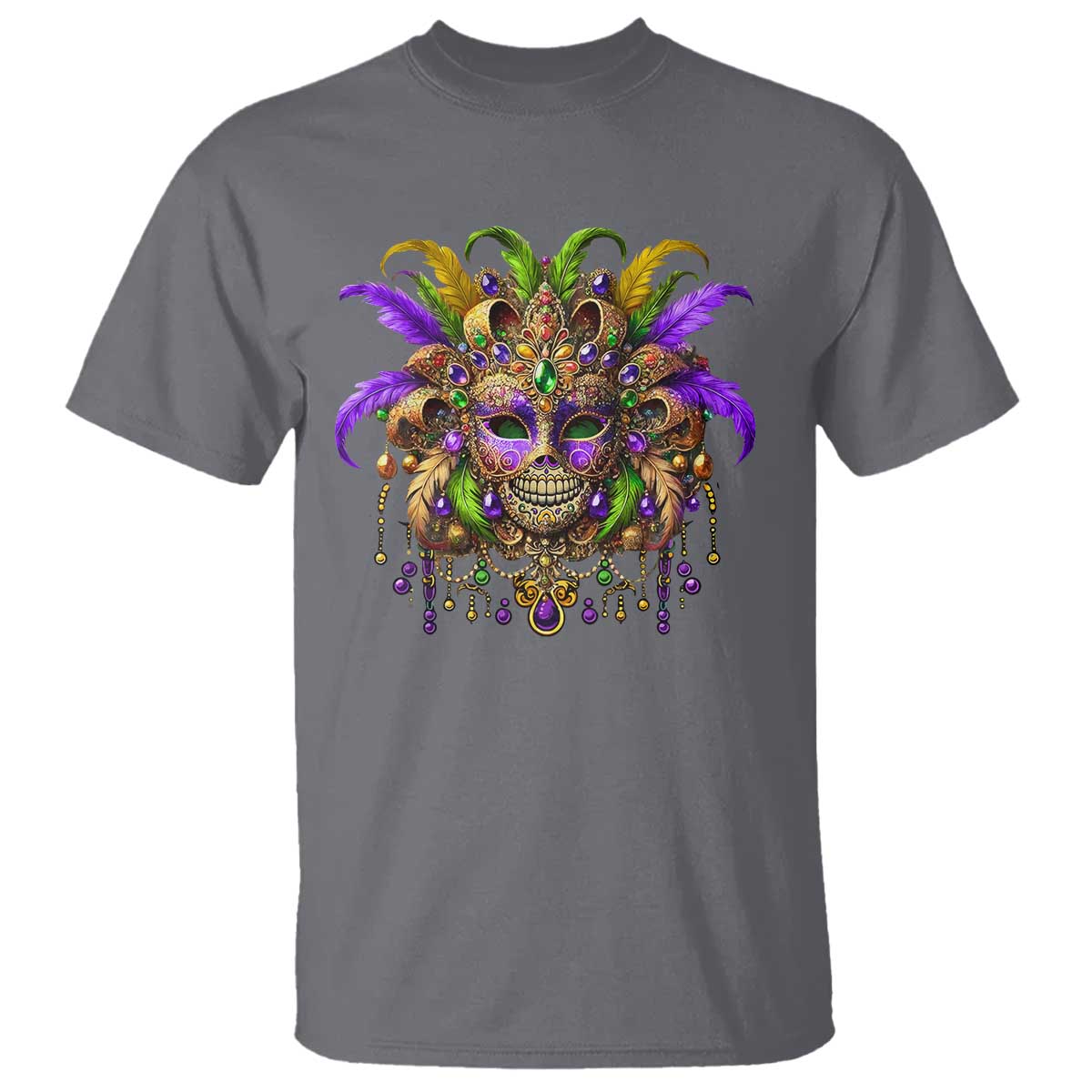 Mardi Gras Costume Sugar Skull T Shirt Carnival New Orleans Trip