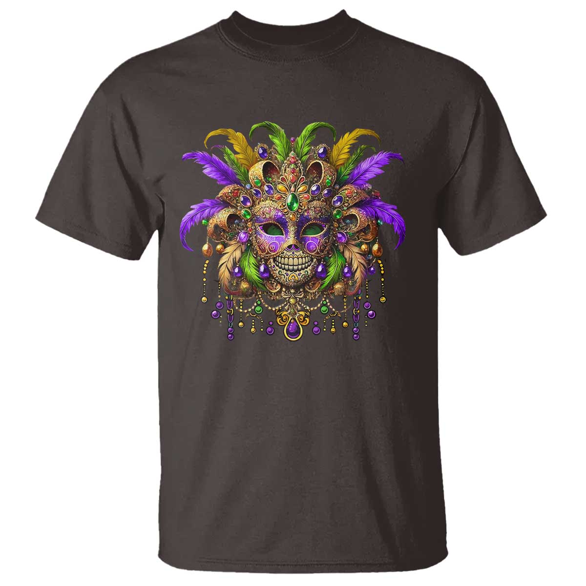 Mardi Gras Costume Sugar Skull T Shirt Carnival New Orleans Trip