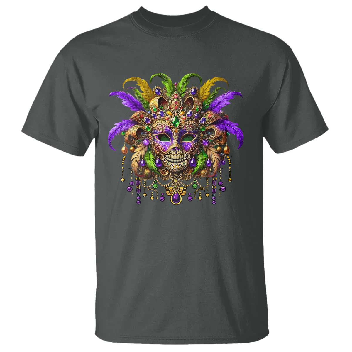 Mardi Gras Costume Sugar Skull T Shirt Carnival New Orleans Trip