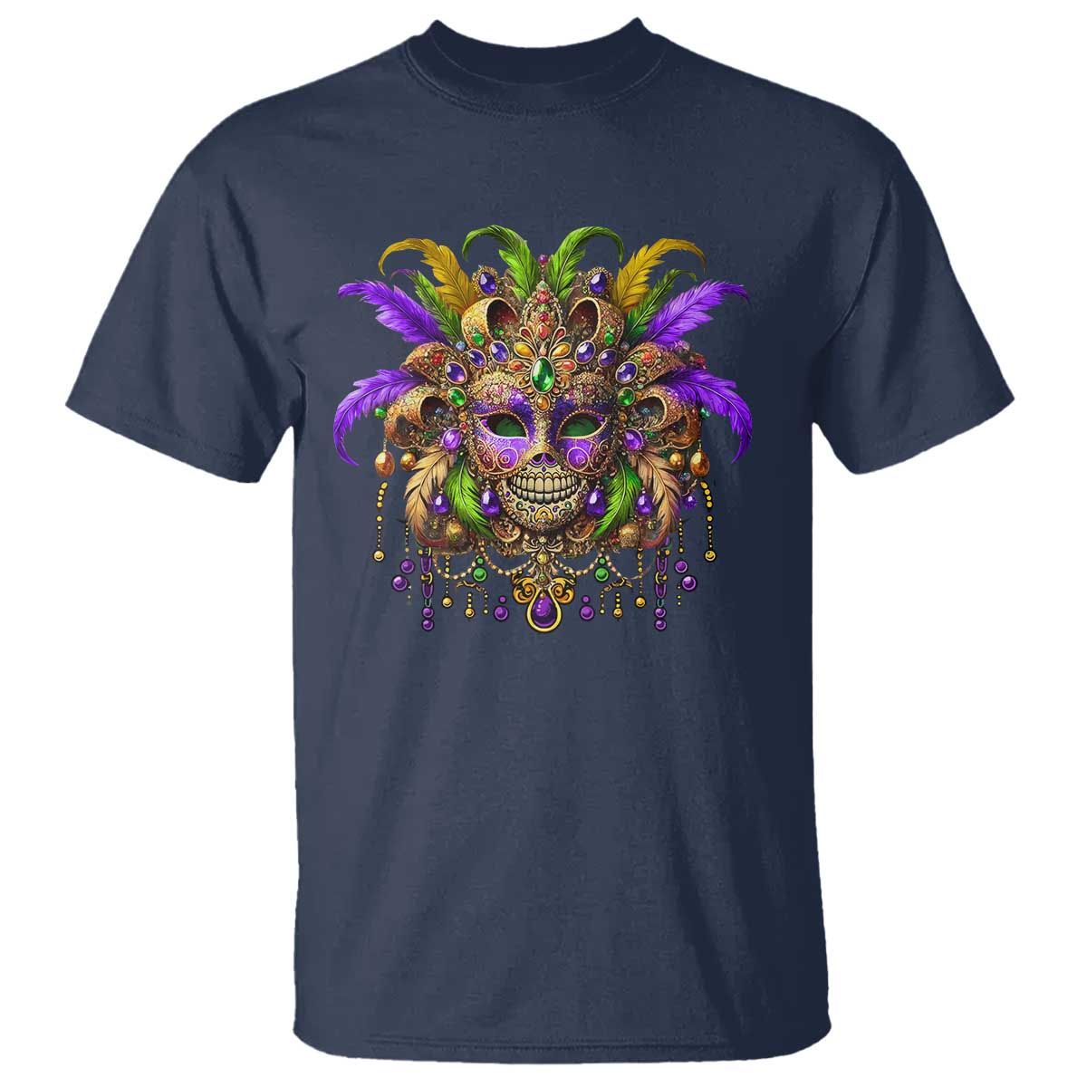 Mardi Gras Costume Sugar Skull T Shirt Carnival New Orleans Trip