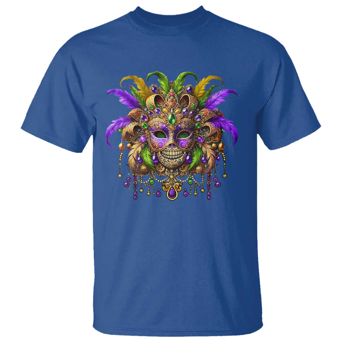 Mardi Gras Costume Sugar Skull T Shirt Carnival New Orleans Trip