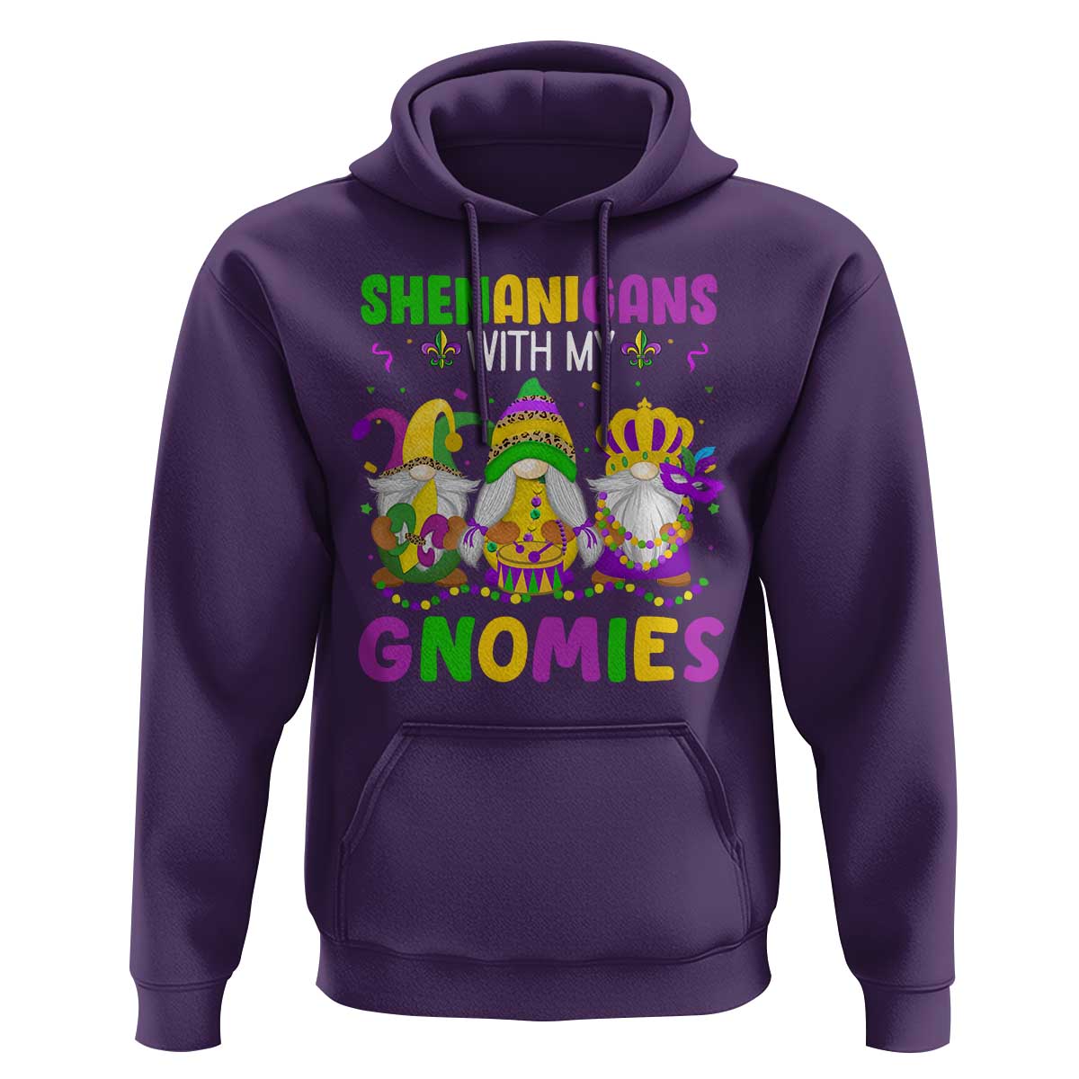 Carnival Mardi Gras Hoodie Leopard Gnomes New Orleans Trip