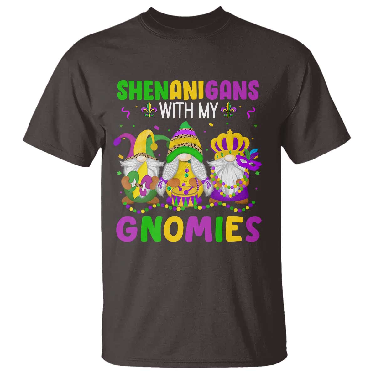 Carnival Mardi Gras T Shirt Leopard Gnomes New Orleans Trip