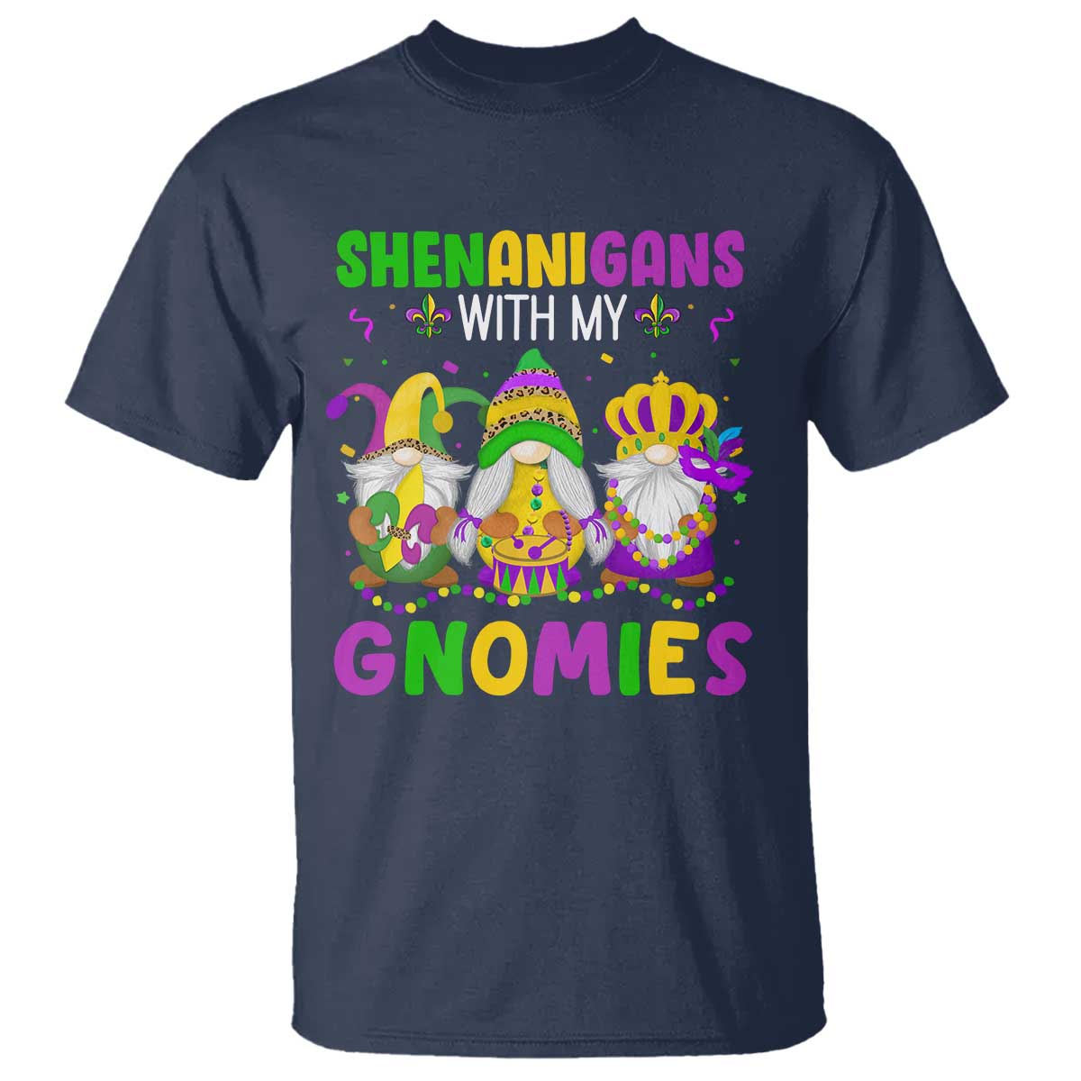 Carnival Mardi Gras T Shirt Leopard Gnomes New Orleans Trip