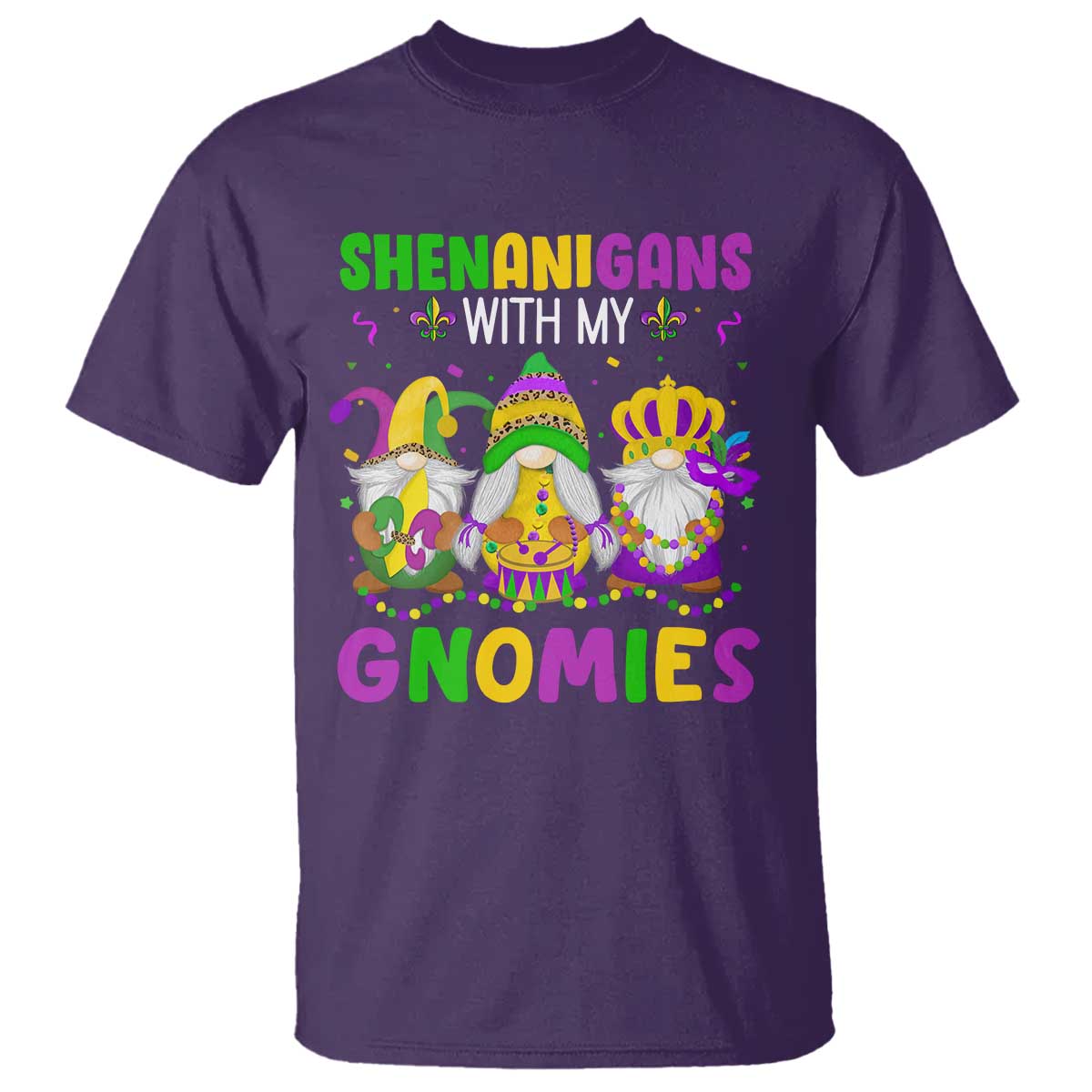 Carnival Mardi Gras T Shirt Leopard Gnomes New Orleans Trip