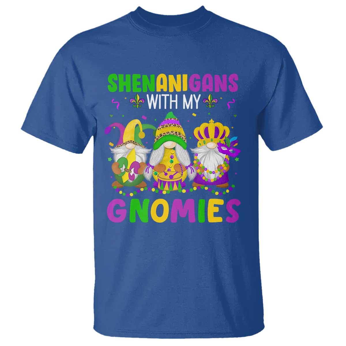 Carnival Mardi Gras T Shirt Leopard Gnomes New Orleans Trip