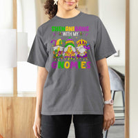 Carnival Mardi Gras T Shirt For Women Leopard Gnomes New Orleans Trip