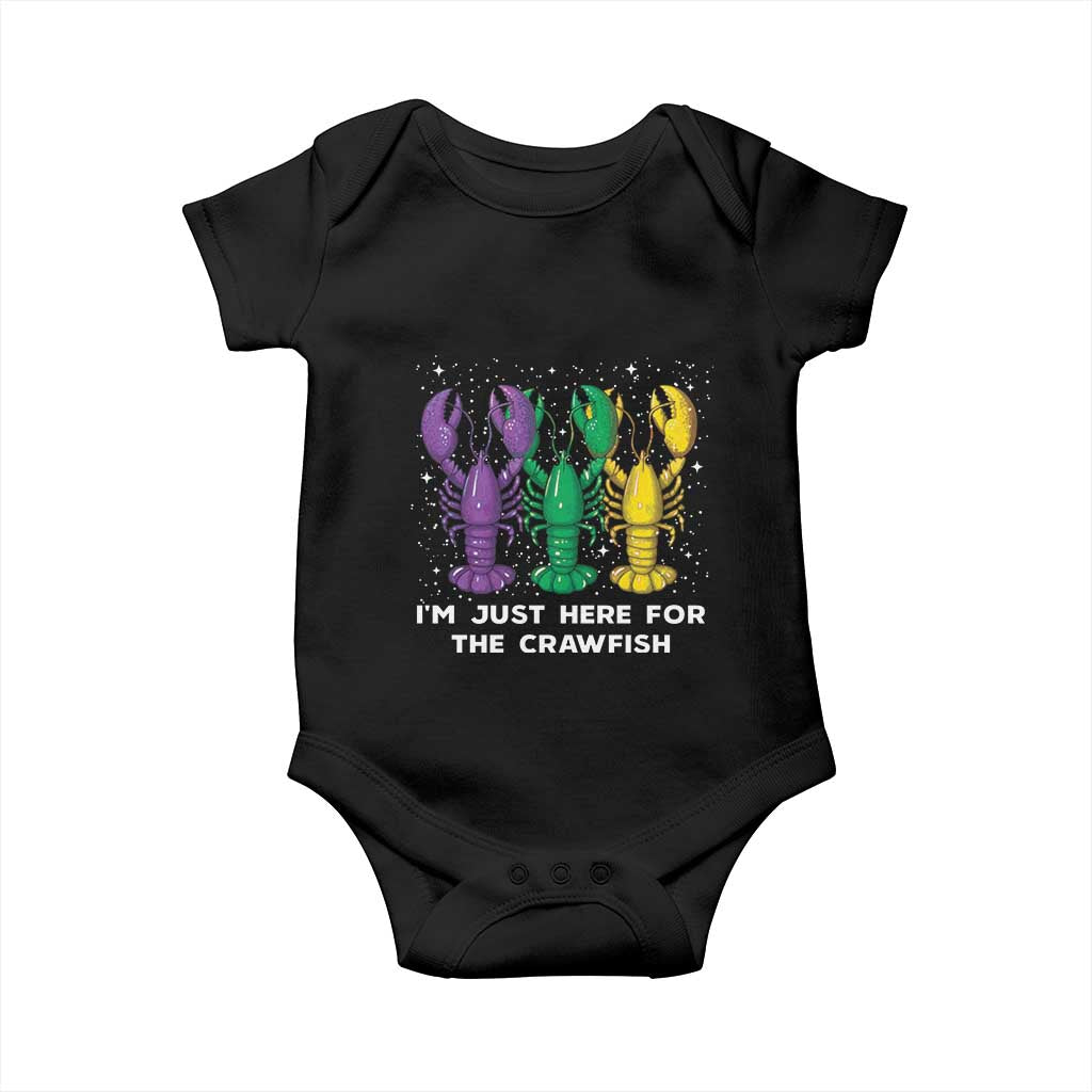Carnival Mardi Gras Baby Onesie I'm Just Here For The Crawfish