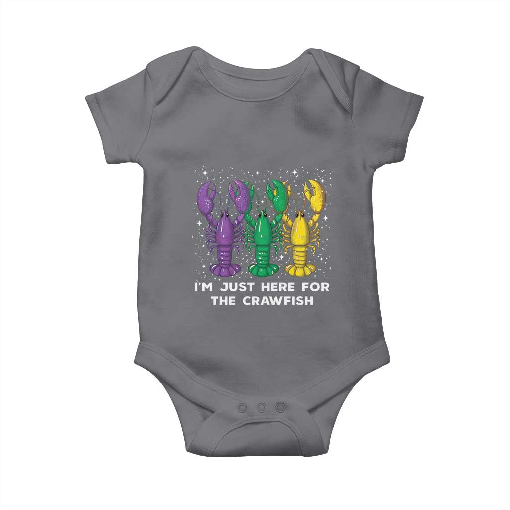 Carnival Mardi Gras Baby Onesie I'm Just Here For The Crawfish