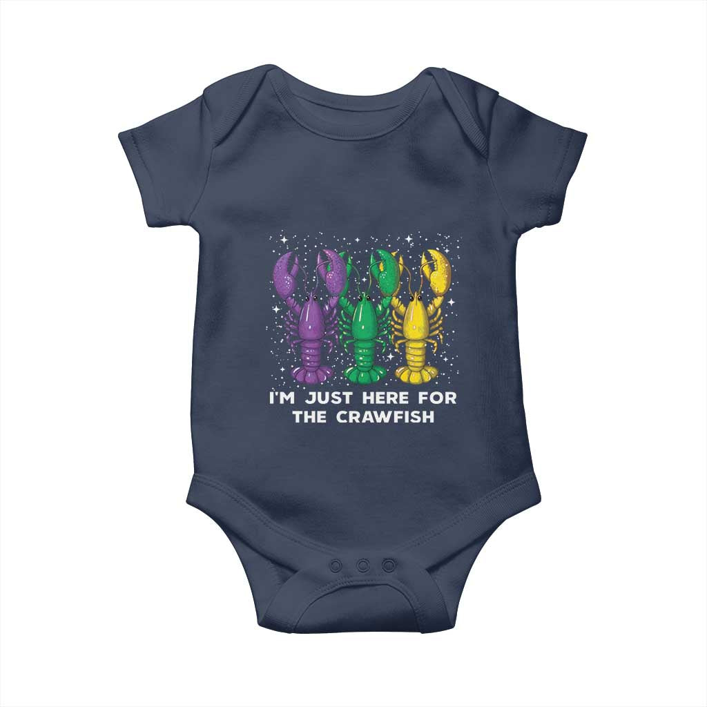 Carnival Mardi Gras Baby Onesie I'm Just Here For The Crawfish