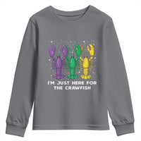 Carnival Mardi Gras Youth Sweatshirt I'm Just Here For The Crawfish