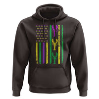 Funny Mardi Gras Crawfish Hoodie Whos Your Crawdaddy USA American Flag Carnival