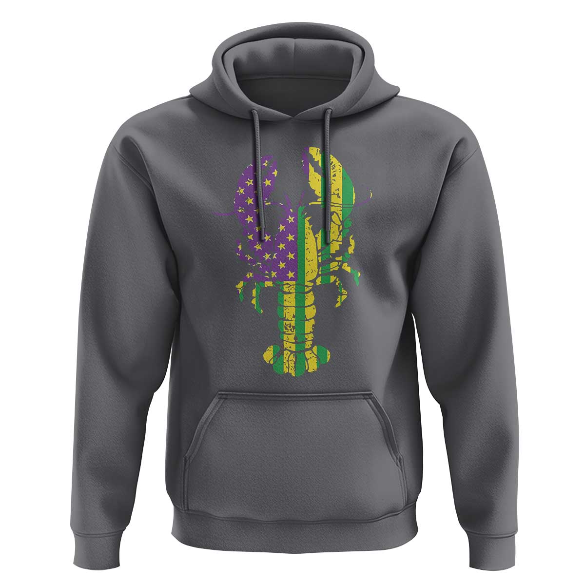 Carnival Mardi Gras USA American Flag Crawfish Hoodie
