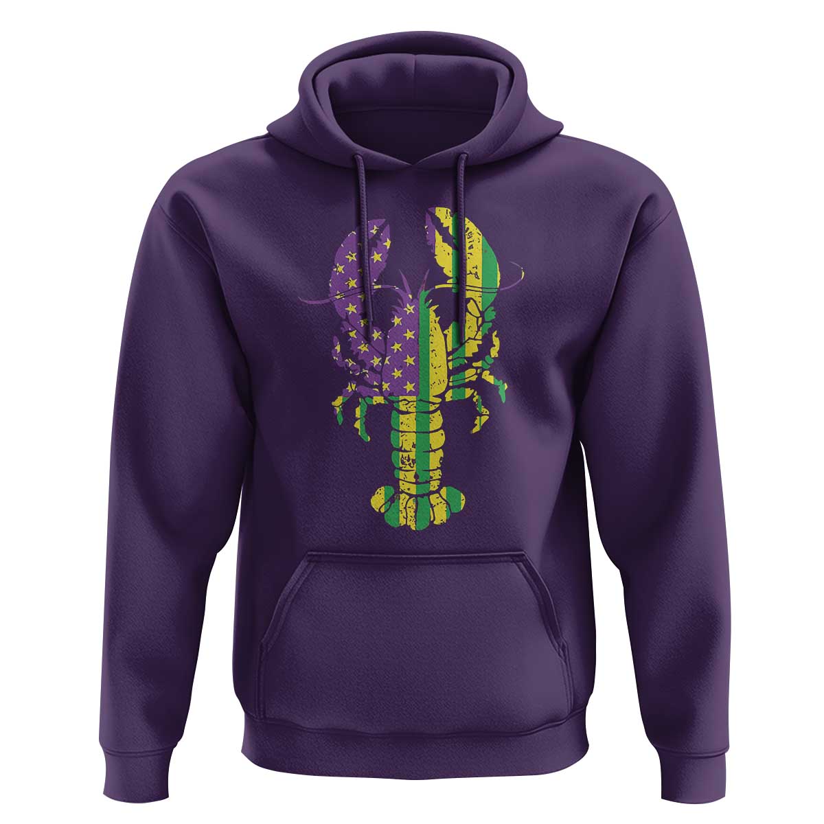 Carnival Mardi Gras USA American Flag Crawfish Hoodie