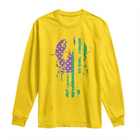 Carnival Mardi Gras USA American Flag Crawfish Long Sleeve Shirt