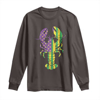 Carnival Mardi Gras USA American Flag Crawfish Long Sleeve Shirt