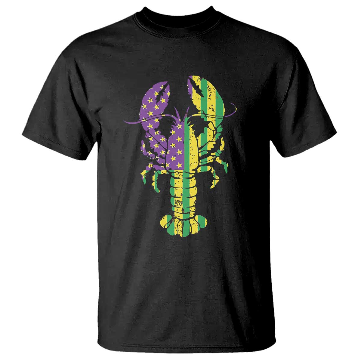Carnival Mardi Gras USA American Flag Crawfish T Shirt