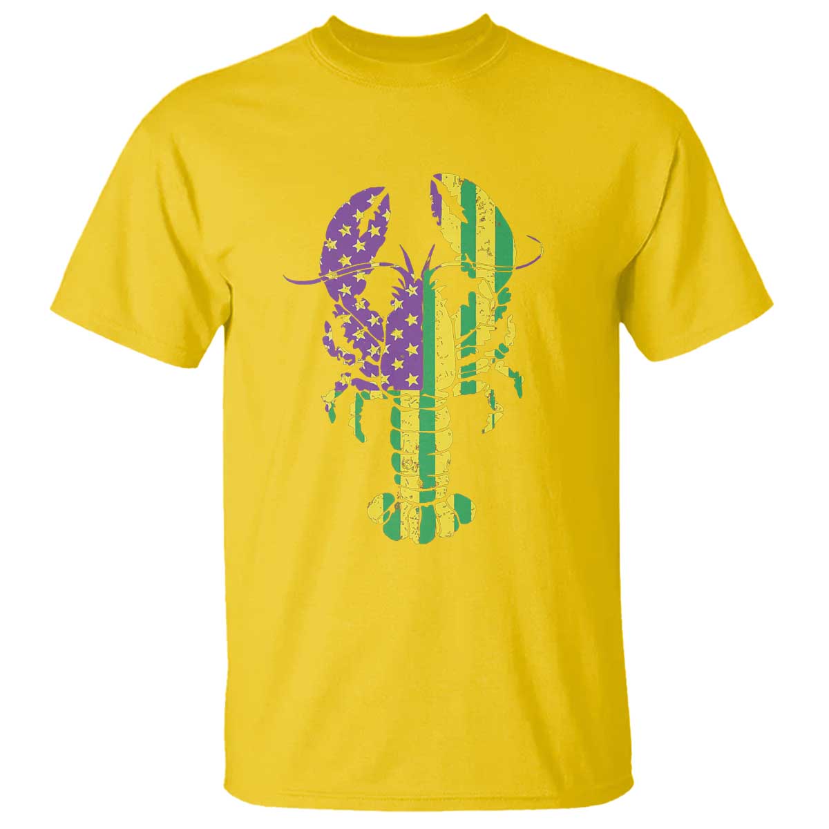 Carnival Mardi Gras USA American Flag Crawfish T Shirt