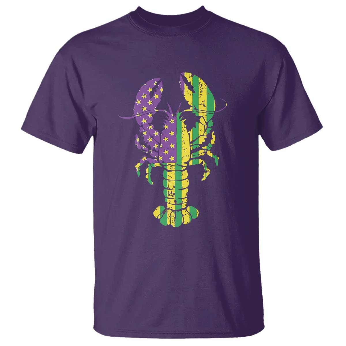 Carnival Mardi Gras USA American Flag Crawfish T Shirt