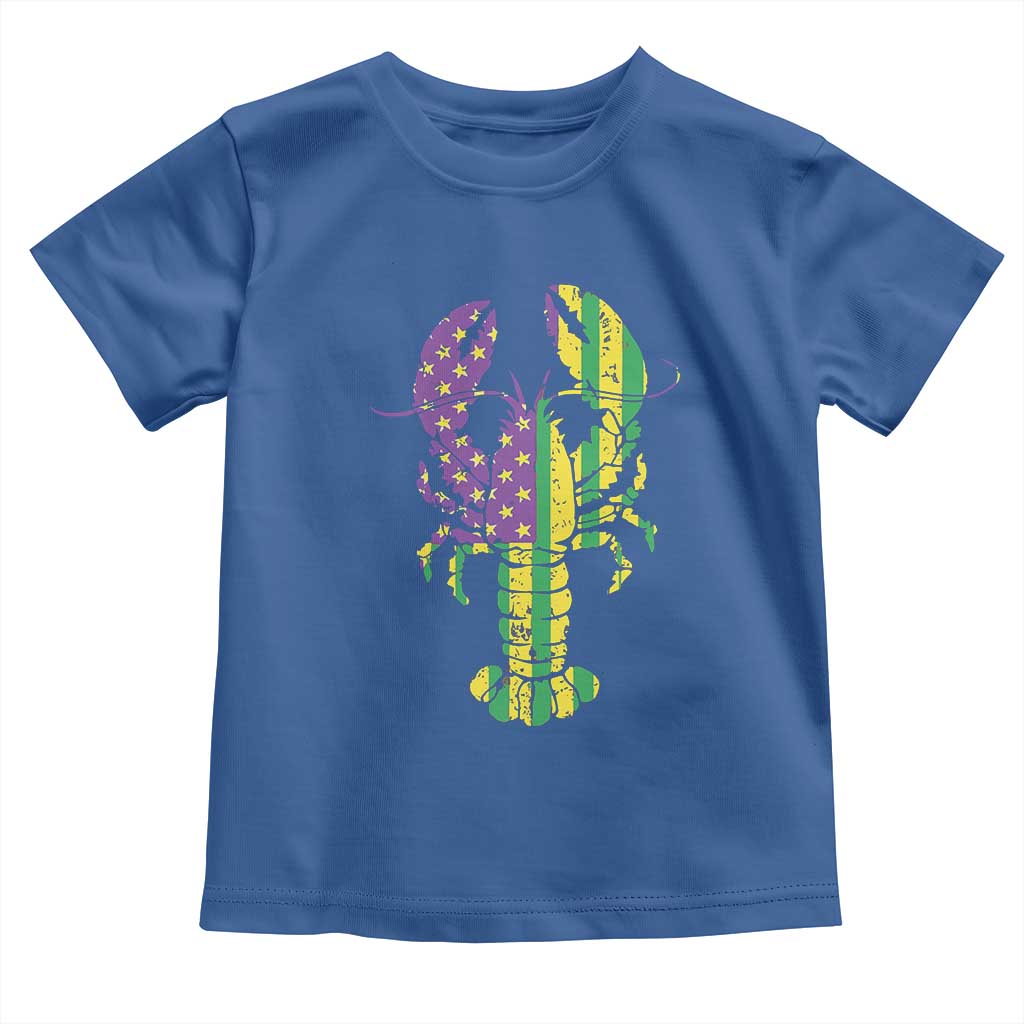 Carnival Mardi Gras USA American Flag Crawfish Toddler T Shirt
